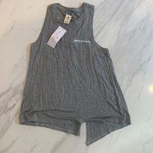 Spiritual Gangster gray tank with open back XS